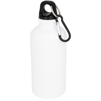 Sublimacyjny bidon z karabińczykiem Oregon 400 ml, biały