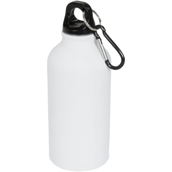 Bidon sportowy z karabińczykiem Oregon matte 400 ml, biały